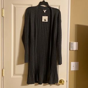 Croft & Barrow long grey sweater